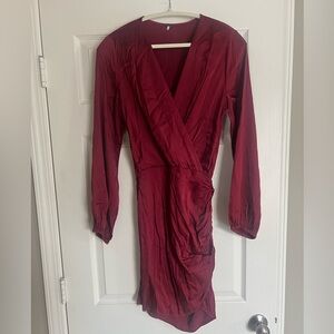 YFB Chic Long Sleeve Burgundy Dress NWOT